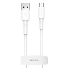 Baseus 1m - 2.4A Mini White Series USB Type-A 2.0 to MicroUSB Cable