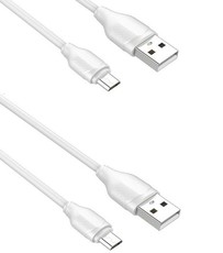 LDNIO 2.4A High Speed Data & Charging Cable For Android - 30cm (Pack of 2)