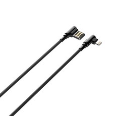 LDNIO LC421 2.4A 90° Angle Double Sided Elbow USB Data Lightning Cable -1m