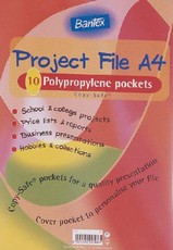 Bantex Project File With Flexible Cover 10 Pocket - Clear