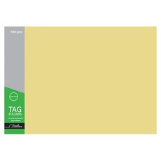 Yellow 2 Fold Foolscap Tag Manilla 180gsm Board Folder - Pack of 100