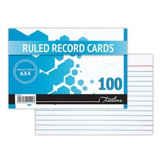 Treeline (6 x 4) Feint Ruled Record Cards - 102 x 152mm