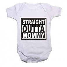 Noveltees Straight Outta Mommy Short Sleeve Baby Grow