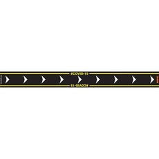 Covid 19 - 800mm X 80mm Social Distancing Strips - Tork Craft Black Arrow Right