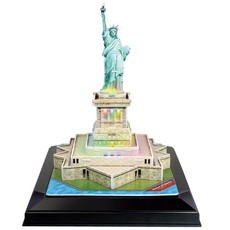Cubic Fun Statue of Liberty USA - 37 Piece 3D Puzzle with Base & LED Unit