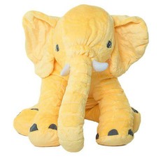 Totland Elephant Plush Pillow - Yellow (30cm)