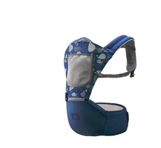Whale Multifunction Hipseat Baby Carrier, Front and Back - Blue
