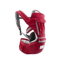 Convertible 3D Breathable Mesh Baby Carrier with Hip Seat - Red