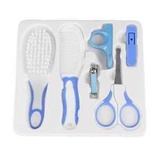 Totland Baby Grooming Set, 6 Pcs/Set Infant Nursery Essentials - Blue