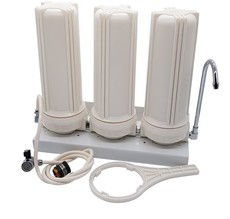 Triple Counter Top Water Filter & Purifier with 10" Cartridges