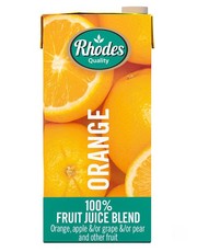 Rhodes 100% Fruit Juice Orange 6 x 1 LT