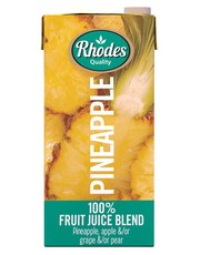 Rhodes 100% Fruit Juice Pineapple 6 x 1 LT