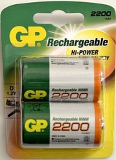 GP D 2200 mAh Batteries