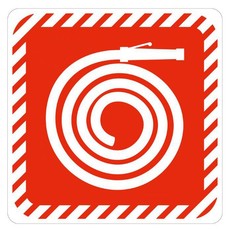 Parrot Products: White Fire Hose Reel Symbolic Sign