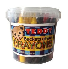 Teddy Wax Crayons - Bucket of 40 Jumbo
