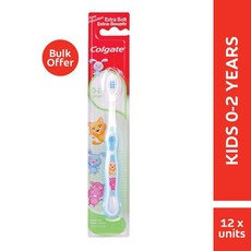 Colgate Kids 0-2 Years Extra Soft Toothbrush Bulk Pack, 12 Pack