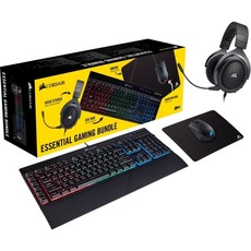 Corsair 4in1 Essential Gaming Bundle (RGB K55 Gaming Keyboard + HS50 Gaming Headset + Harpoon RGB Gaming Mice + MM100 Cloth Mousepad)