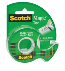 3M Scotch Magic Tape Dispensed - 12,5mm x 20.3m