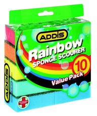 Addis - Rainbow Sponge Scourer - 10 Piece