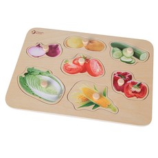 Classic World Wooden Vegetable Knob Puzzle: 7 Pieces