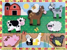 Melissa & Doug Farm Wooden Puzzle - 8 Piece