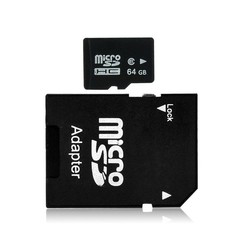 64GB High Speed MicroSDHC Card with Adapter