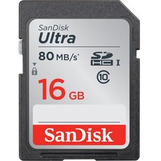 SanDisk 16GB 80 MB/s Ultra SD Card UHS-I SDHC C 10