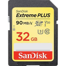 SanDisk 32GB 90 MB/s Extreme Plus SD Card UHS-I SDHC C10