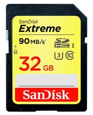 SanDisk 32GB 90 MB/s Extreme SD Card UHS-I SDHC C 10