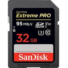 SanDisk 32GB 95 MB/s Extreme Pro SD Card UHS-I SDHC C 10