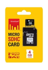 Strontium 4GB Micro SDHC Card with Adaptor - Class 4