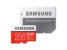 Samsung 256GB Evo Plus MicroSDXC with Adapter - Red