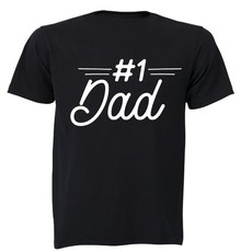 #1 Dad - Adults - T-Shirt - Black