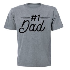 #1 Dad - Adults - T-Shirt - Grey