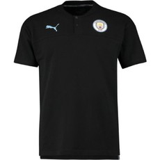 Puma Men's Manchester City FC Casual Short Sleeve Polo Top - Black
