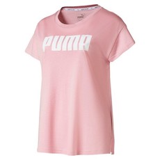 Puma Women's Active Logo Short Sleeve T-Shirt - Bridal Rose