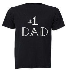 #1 Dad!! - Adults - T-Shirt - Black