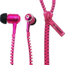 Polaroid Zipper Earphones - Pink