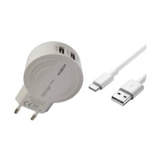 Moxom MX-HC04 Dual USB Fast Charger + Type-C Cable for Samsung, Huawei…