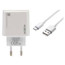 Moxom MX-HC20 Dual USB Fast Charger + Type-C Cable for Samsung, Huawei…