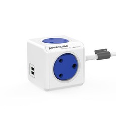 Allocacoc PowerCube Extended 1.5M Blue Type M Sockets x 4 + USB