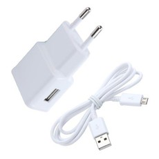 Compatible Samsung & Other Smartphone Charger (Micro USB Cable & Wall Adapt