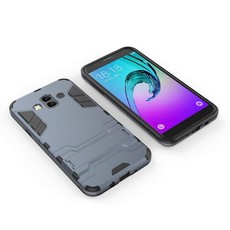 2-in-1 Dual Shockproof Case for Samsung Galaxy J7 Duo - Navy