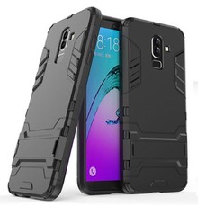 2-in-1 Dual Shockproof Case for Samsung Galaxy J8 Black