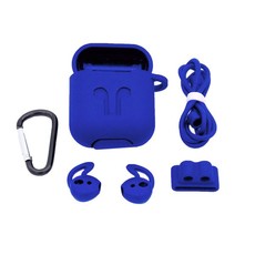 5 In 1 Silicone Compatible with AirPods Protective Accessories-Blue