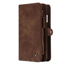Detachable Magnetic Leather Phone Case & Wallet For iPhone 7/8 - Brown