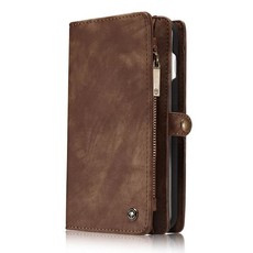 Detachable Magnetic Leather Phone Case & Wallet For iPhone 7/8 Plus - Brown