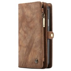 Detachable Magnetic Leather Phone Case & Wallet for iPhone X & XS - Brown