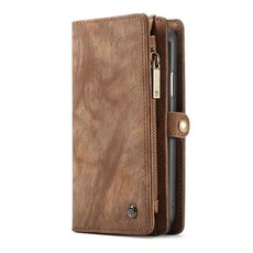 Detachable Magnetic Leather Phone Case & Wallet for iPhone XS Max - Brown