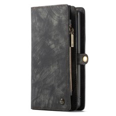 Detachable Magnetic Leather Phone Case & Wallet for Samsung Note 10+ - Black